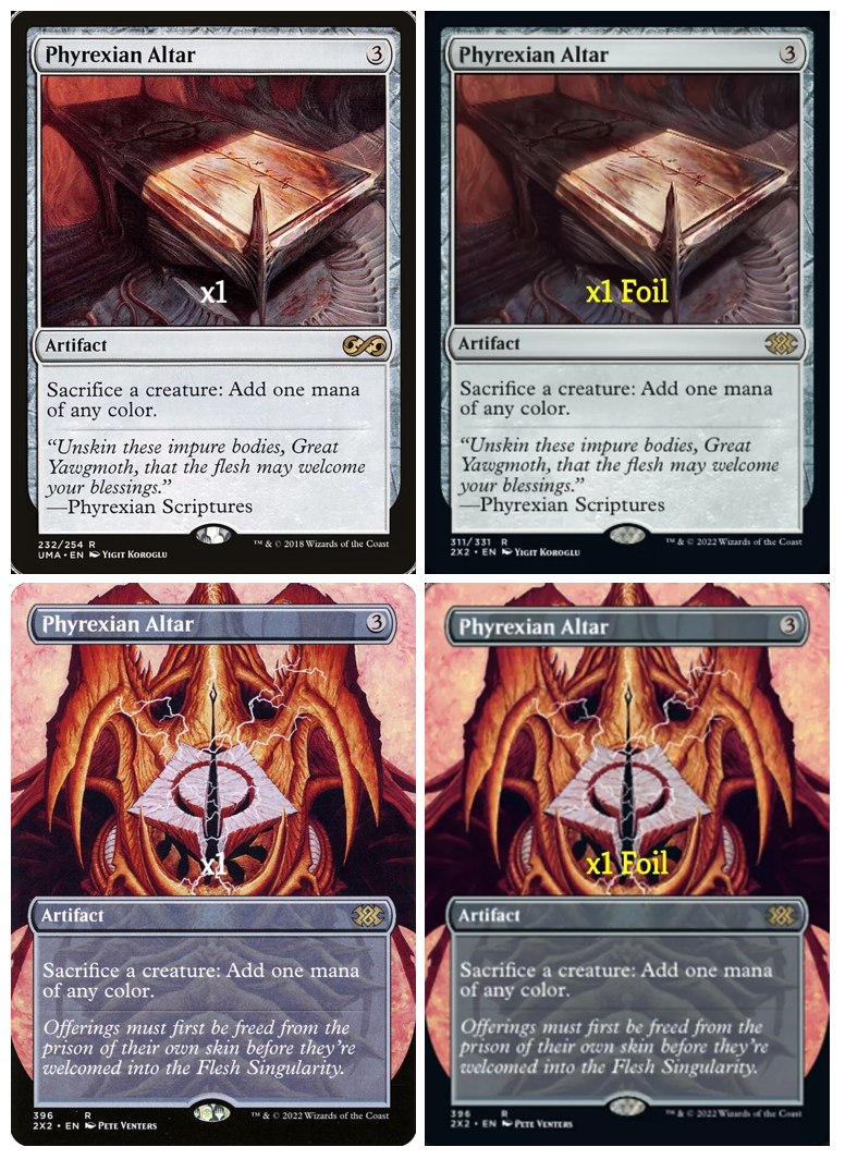 マジック：ザ・ギャザリング MTG Foil Phyrexian Altar 2022 2X2 R 396 Phyrexian Altar (Borderless) | Double Masters 2022