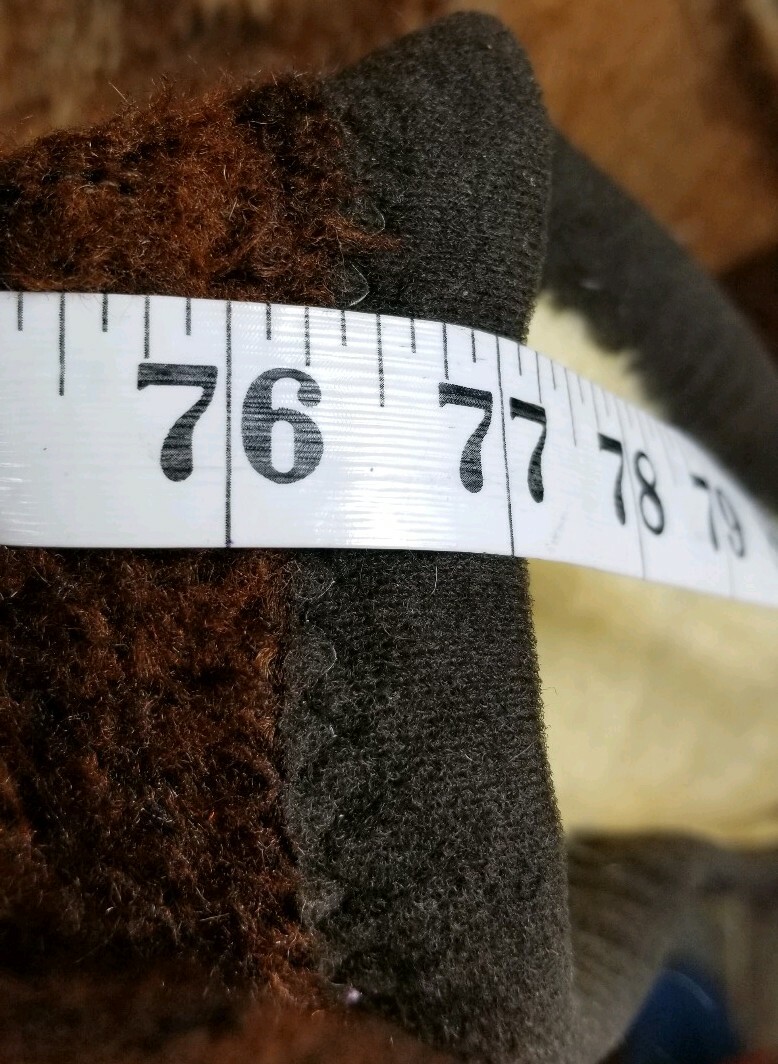 Vtg Biederlack Blanket Teddy Bear Reversible Throw Brown Vintage 77