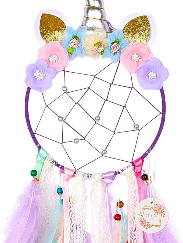Dream Catchers for Kids Unicorn Dream Catcher Feather Wall Décor for Girls Bedro