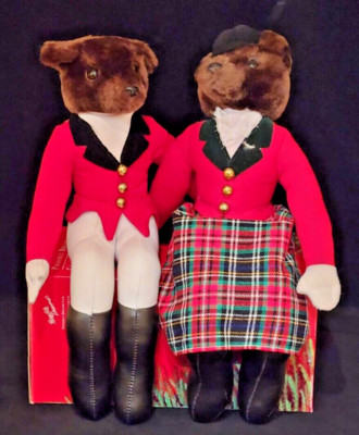 Mr. and Mrs. Fox Plush Shelf Sitters, 15'' -- New