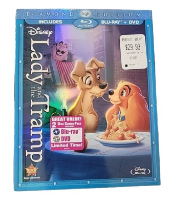 Lady And The Tramp Diamond Edition DVD Blu Ray Combo W/ Slipcover New Sealed