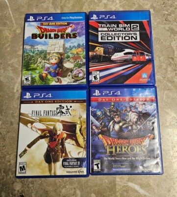 Ps4 Game Lot Dragon Quest Heroes Builders Final Fantasy Train Sim