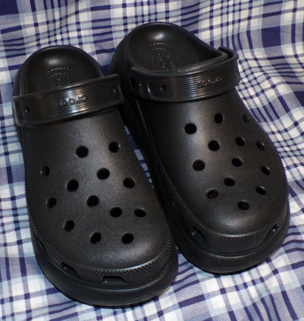 ★CROCS★ Crush Clog Black 207521001 207521-001 Crocs Classic Crush Clog Black Black 207521-001 Unisex Size
