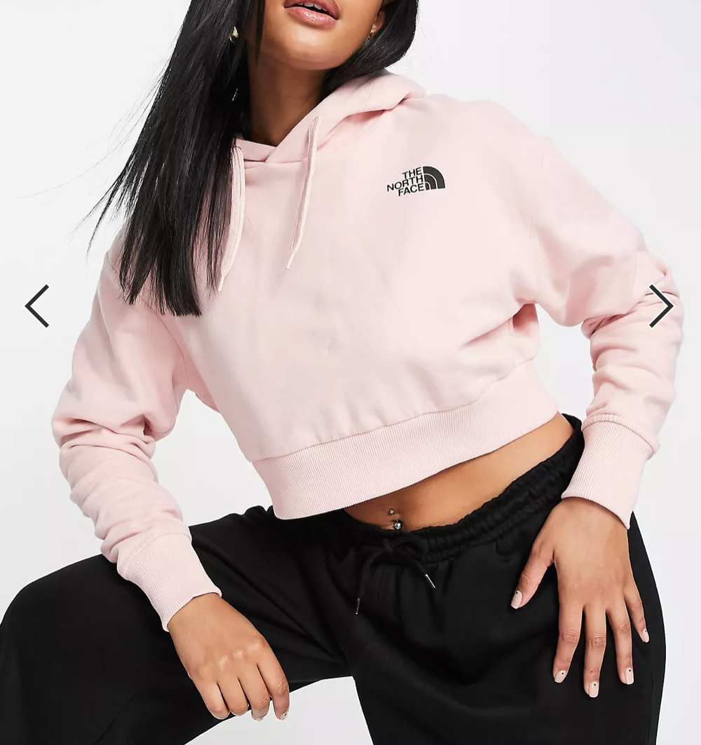 The North Face Women s Red Box Cropped Hoodie BNWT Peach Pink RRP 65 eBay