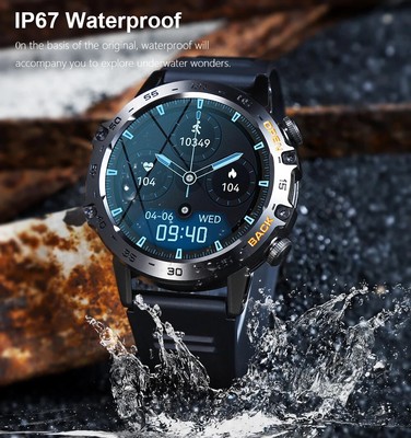 MELANDA Steel 1.39 Waterproof Bluetooth Call Smart Watch
