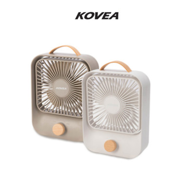 KOVEA Portable Rechargeable LED Fan air Cooler Mini Operated Desk USB White