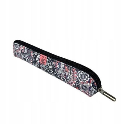 Bee-bee Mini Paisley Ornament Pencil Case - New Eco-leather Multi-colour