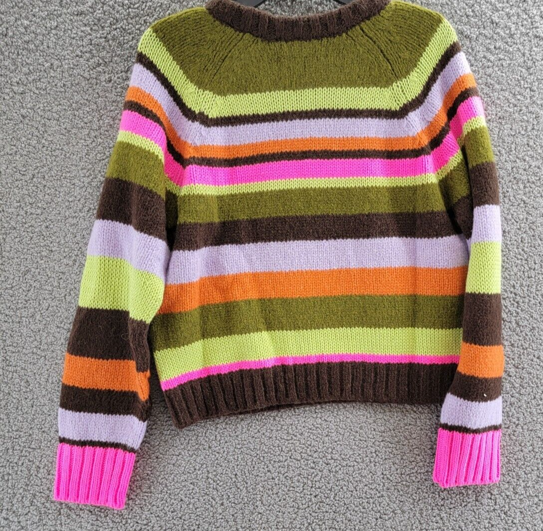 Velvet by Graham & Spencer Nessie Striped Sweater Women's S Multi Crew Neck L/S - Picture 10 of 16