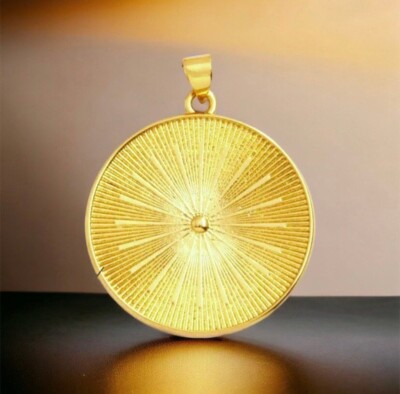 SUNBURST 18K Gold-Plated Brass PENDANT 2.7cm