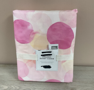 Pottery Barn Kids Bubble Dot Organic Full/Queen Duvet Cover 100% Cotton Percale