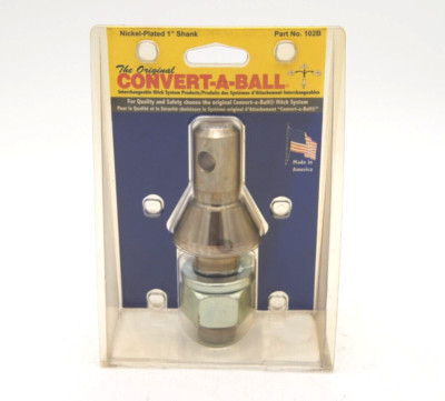 Convert-A-Ball Hitch System Nickel Plated 1'' Shank (2-1/2'' Long) #102B