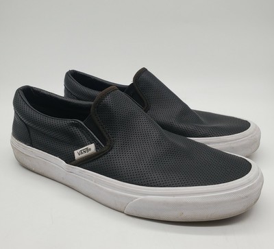 black leather vans size 8