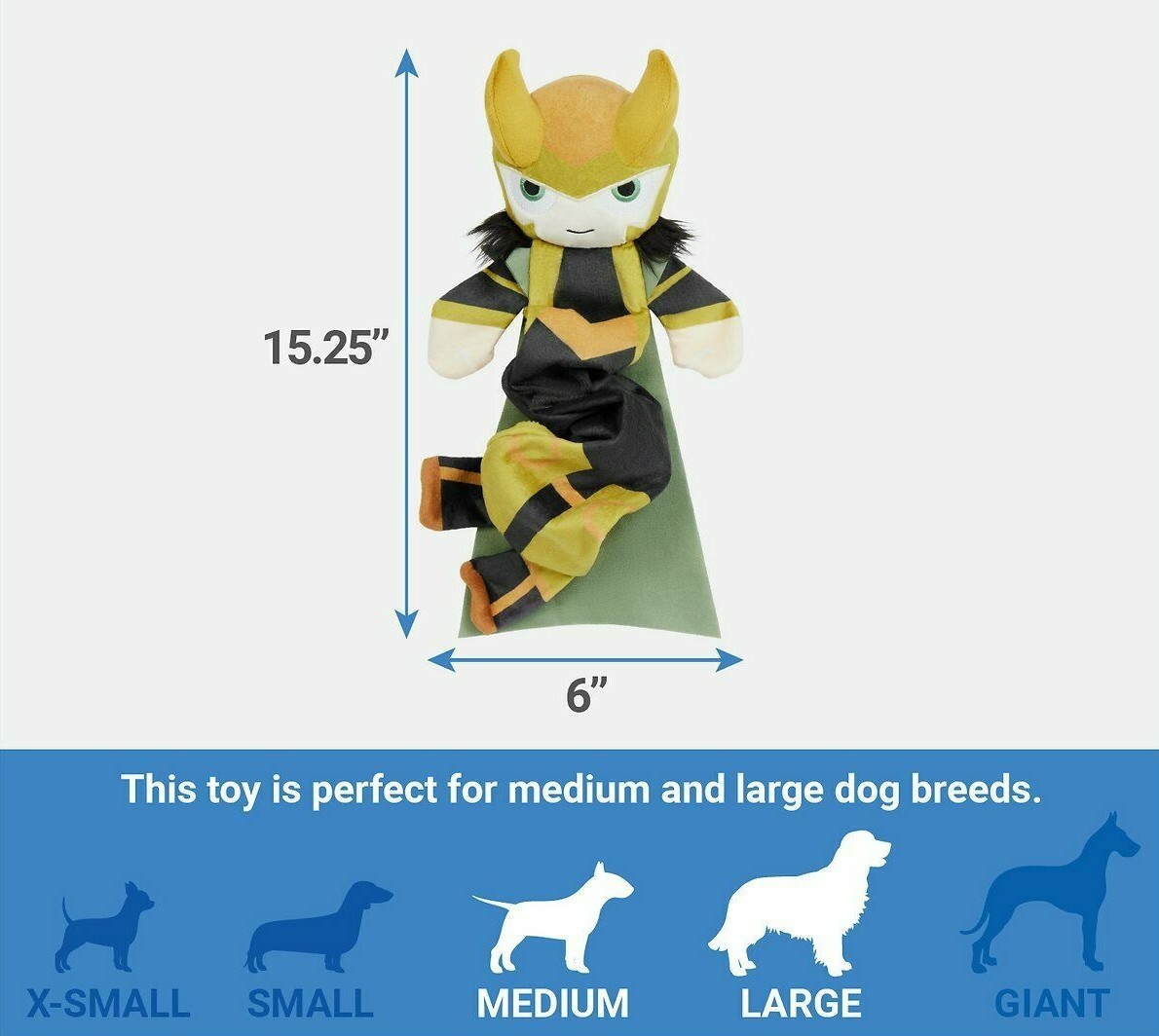 Marvel Loki Bungee Plush Dog Toy