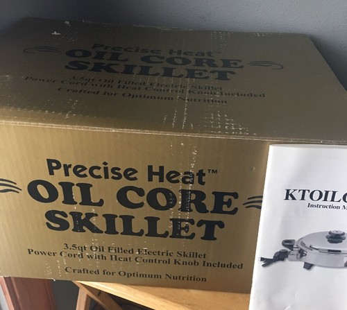 3.5qt T304 120V 1300 Watt 3-ply Stainless Steel Oil Core Skillet Low-Dome Cover