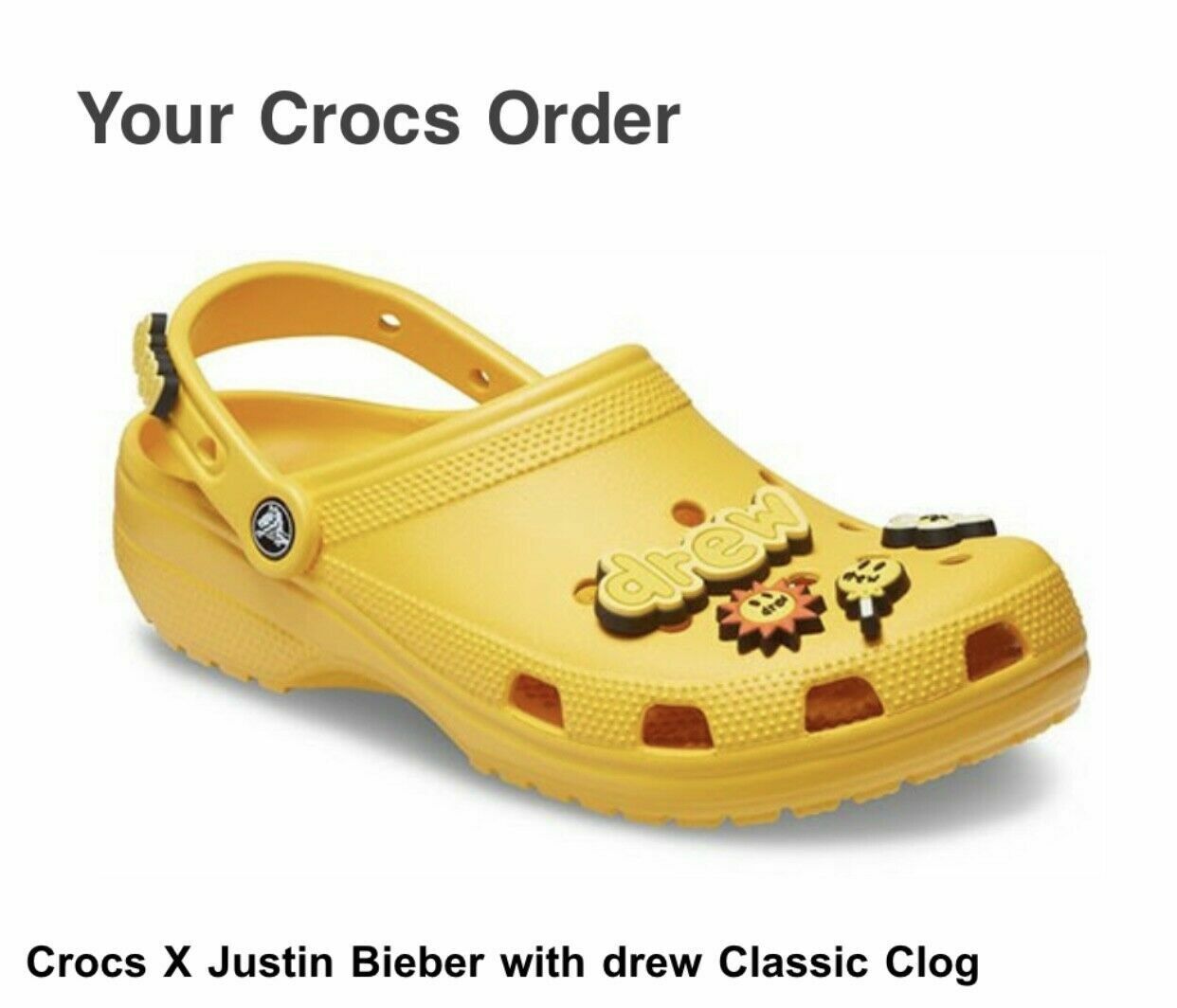 Crocs Clogs Drew House Justin Bieber Mens Size 7 13 Yellow Crocs Clogs Drew House Justin Bieber Mens Size 7 13 Yellow