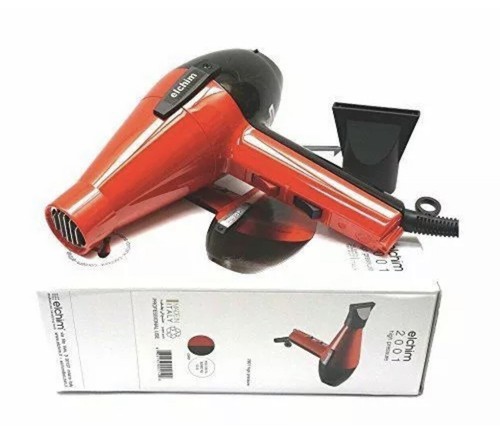 Elchim 2001 Professional Salon Hair Dryer High Pressure Blow Black-Made in ITALY