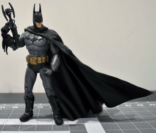 custom batman mcfarlane leather wired cape 1:12 arkham Mezco One:12 NOT FIGURE
