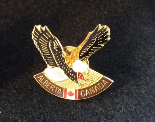 Alberta Lapel Pins Wolf Eagle & Alberta Pin Lot Of 3 Assorted Pins