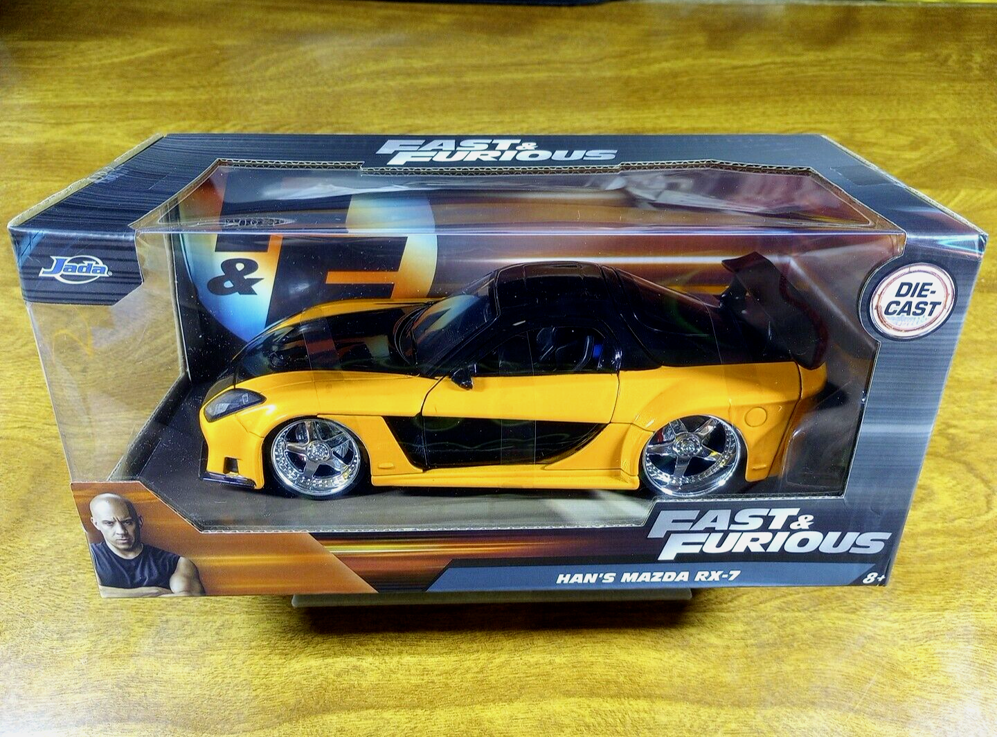 ミニカー JADATOYS FAST&FURIOUS HAN'S MAZDA RX-7 Jada 1:24 Fast & Furious Han's Mazda RX-7 Black Orange