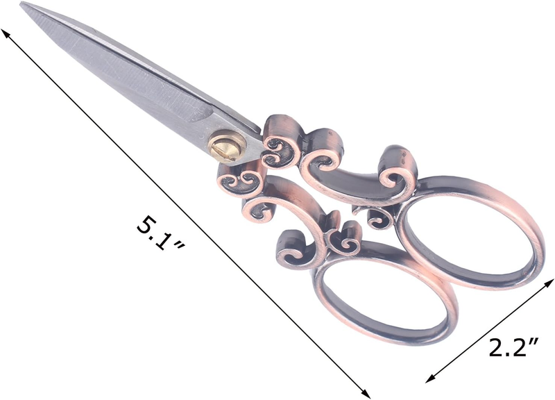 European Vintage Stainless Steel Sewing Scissors DIY Tools Cloud Pattern Dressma