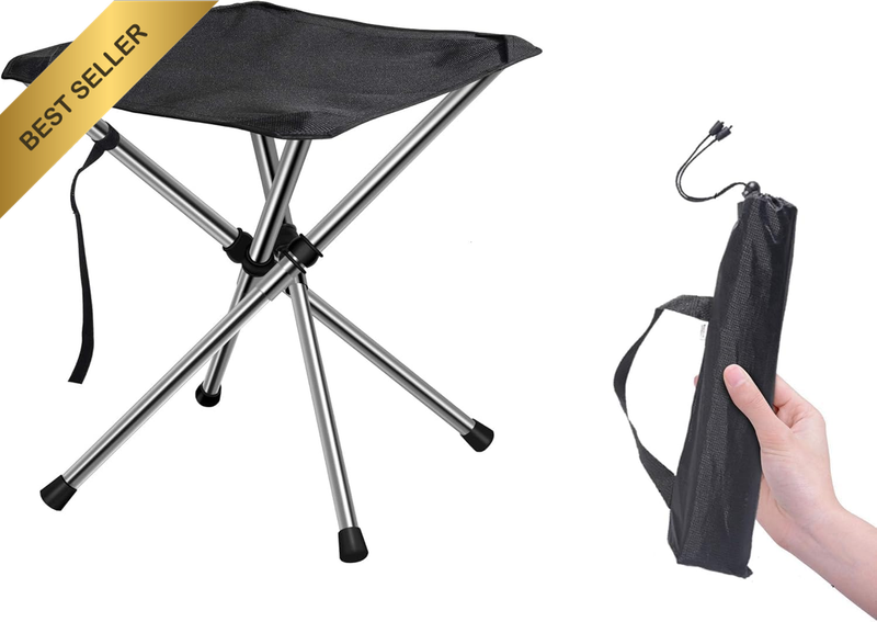 Foldable Camping Stool,Travel Chair Super Compact Ultralight Weight Tiny Size to