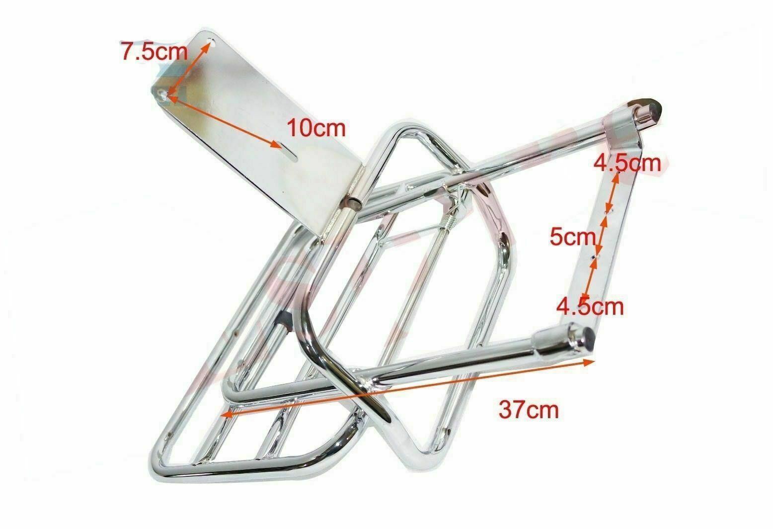 Vespa Carrier Rear Folding Rack Chrome Plated PX PE T5 Stella Models 