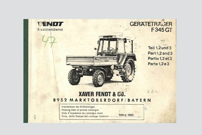 Fendt Geräteträger Betriebsanleitung F 250 GT Traktor Schlepper 500014