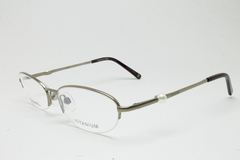 Vintage Chanel Eyeglasses Vintage Chanel Oval Eyeglasses Glasses Frames Gold  main image 4