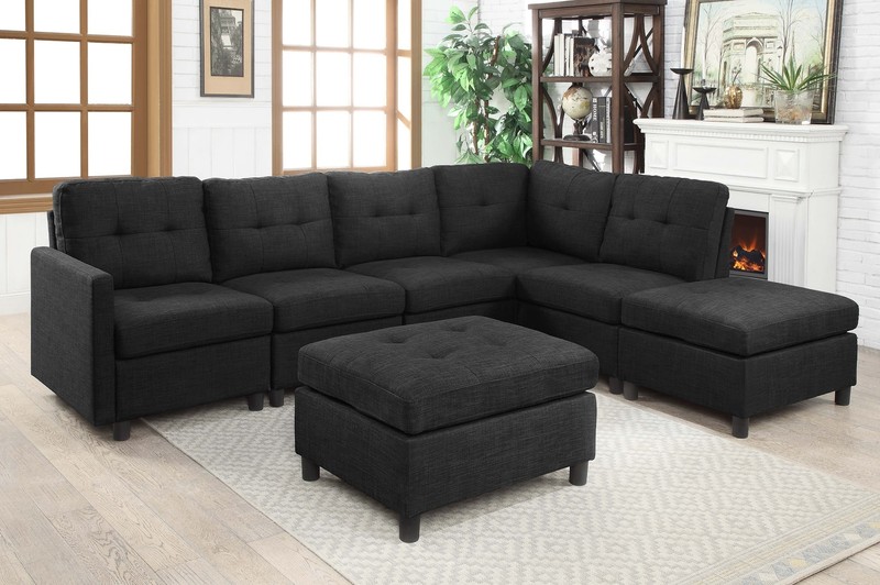 Variety DIY Sectional Sofa Couch Modern Fabric Upholstered Sofa Living