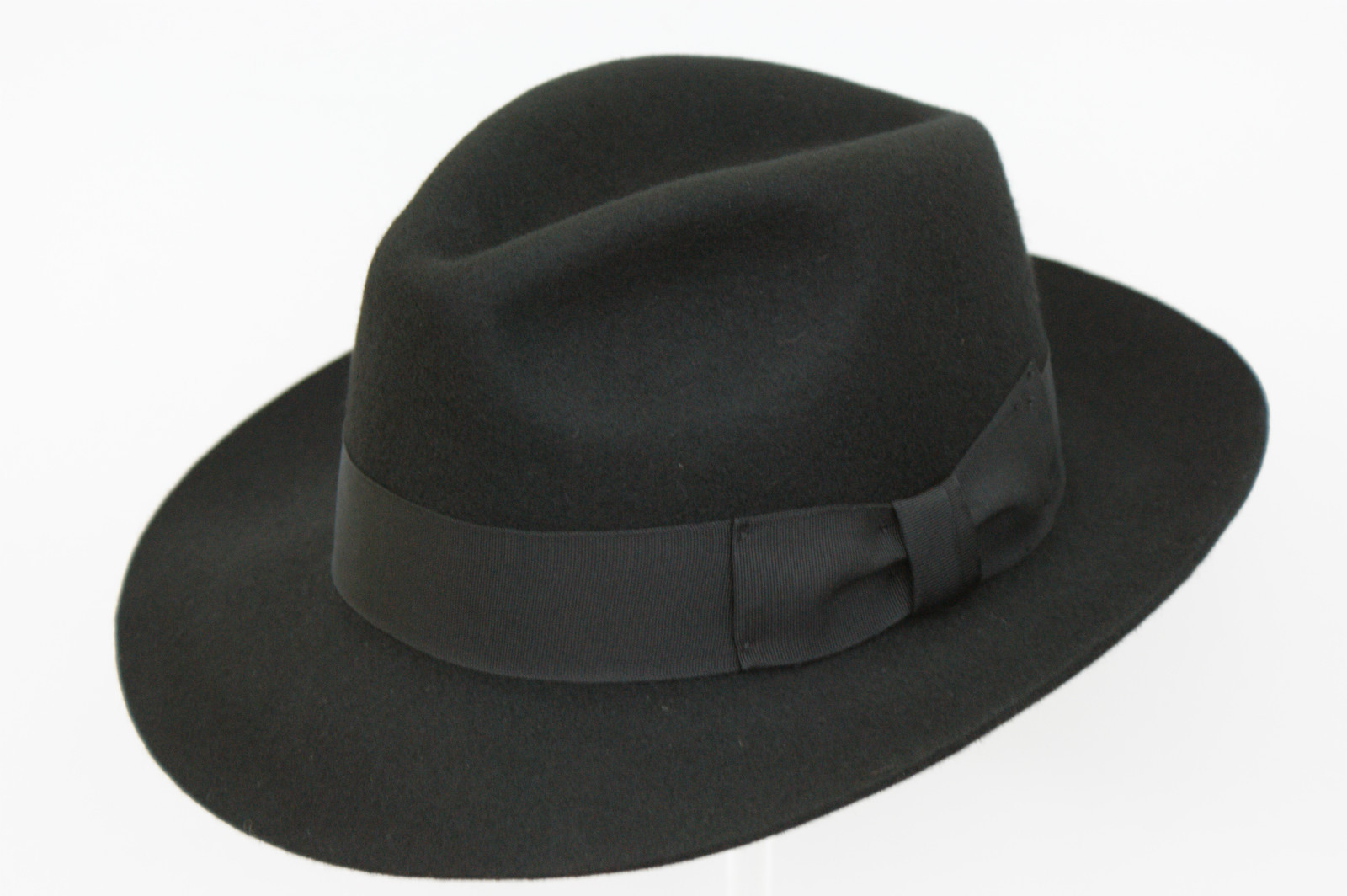 mens black felt fedora hat