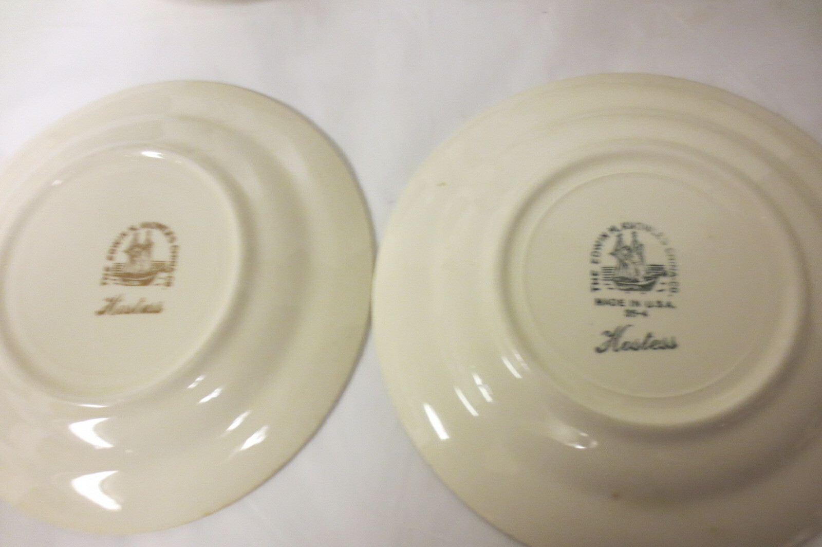 Lot 10 Edward M Knowles USA Hostess Replacement Saucers