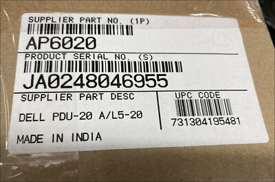 APC Dell 1T890 AP6020 Rapid power Distribution Unit  PDU-20 A/L5-20 NEW