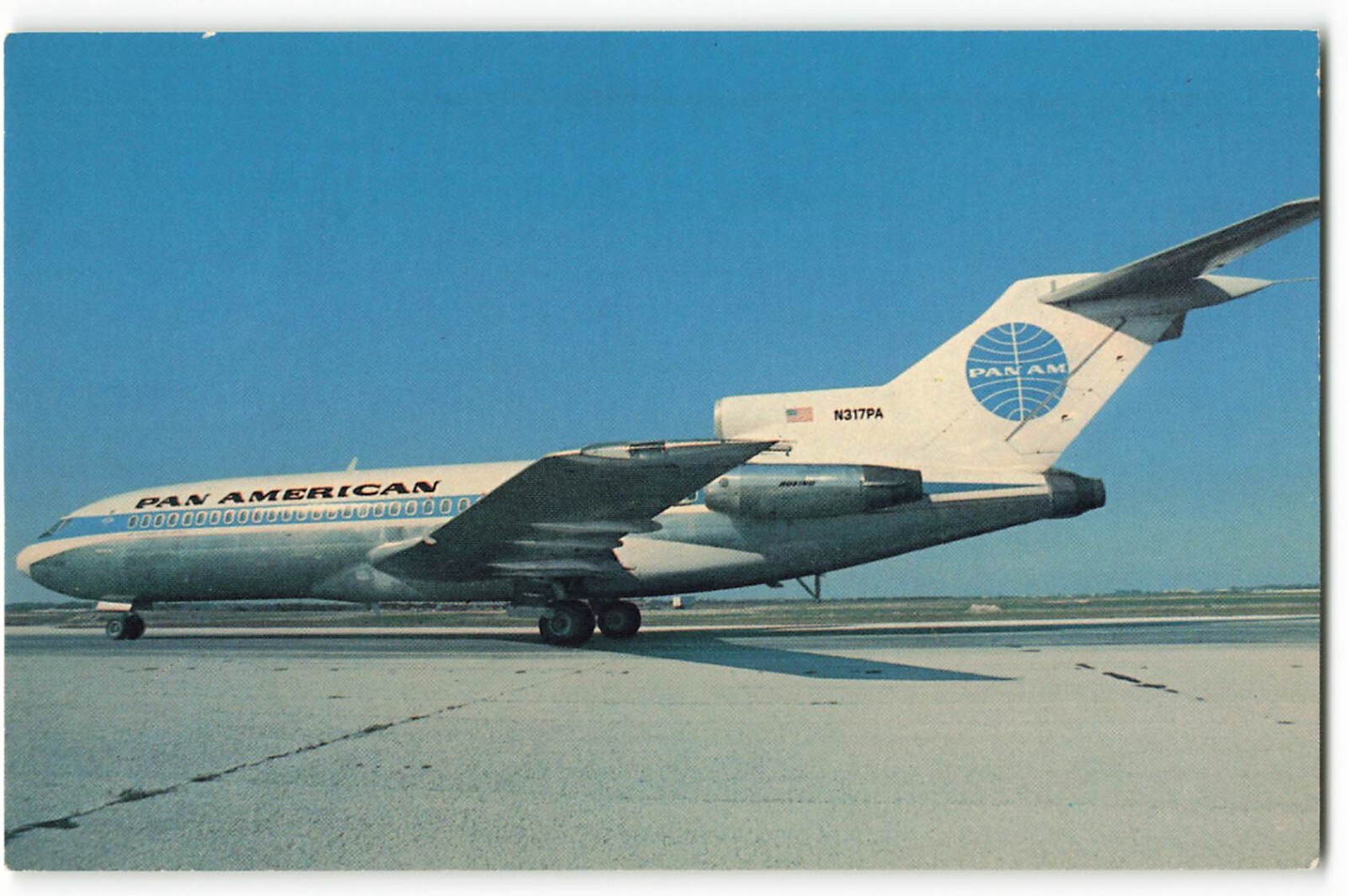 パンナム ポケットライト Pan Am Postcard Airline PAN AM 727 N317PA CC9. | eBay