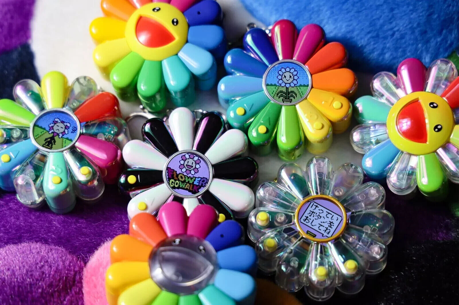 Takashi Murakami FLOWER GO WALK COLOR Aurora Rainbow Clear W Takashi Murakami FLOWER GO WALK COLOR Aurora Rainbow Clear W