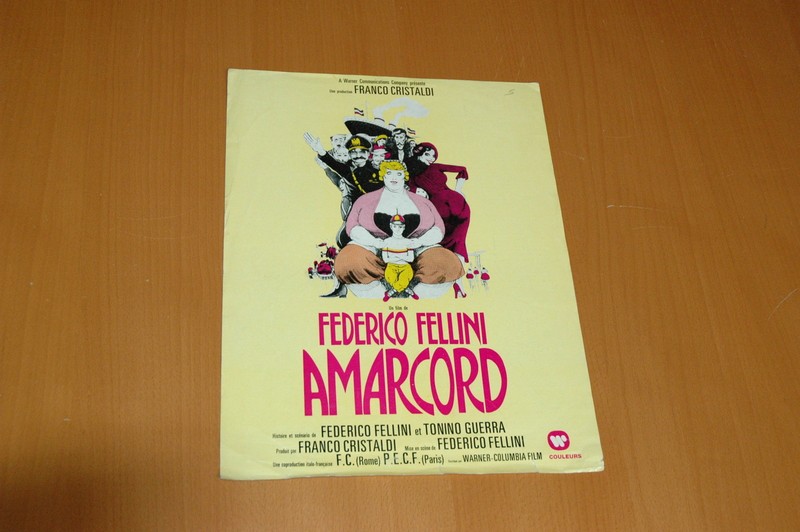 Magali Noel Pupella Maggio Federico Fellini Amarcord 1974  Rare Synopsis