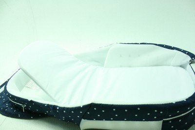 Baby Delight Snuggle Nest Harmony Infant Sleeper Bed w Incline Wedge Navy Dots