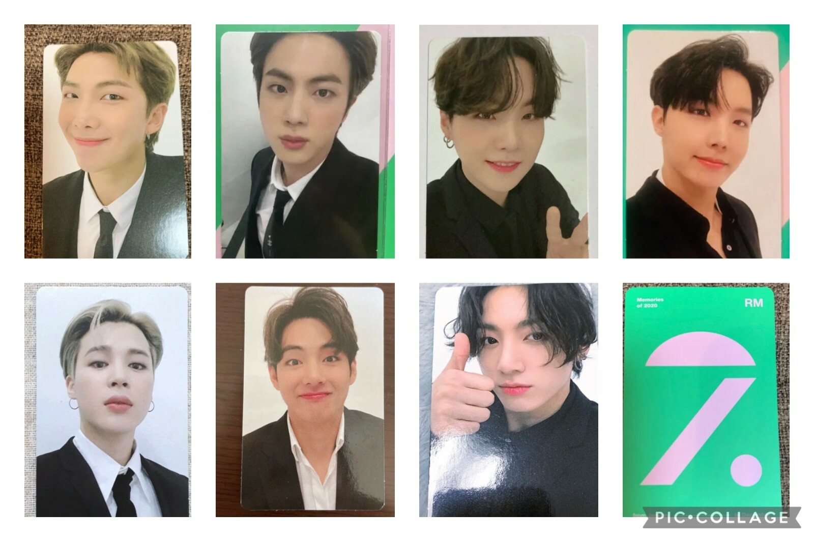 BTS Memories 2020 DVD Official Photo Card RM SUGA JIMIN BTS Memories 2020 DVD Official Photo Card RM SUGA JIMIN