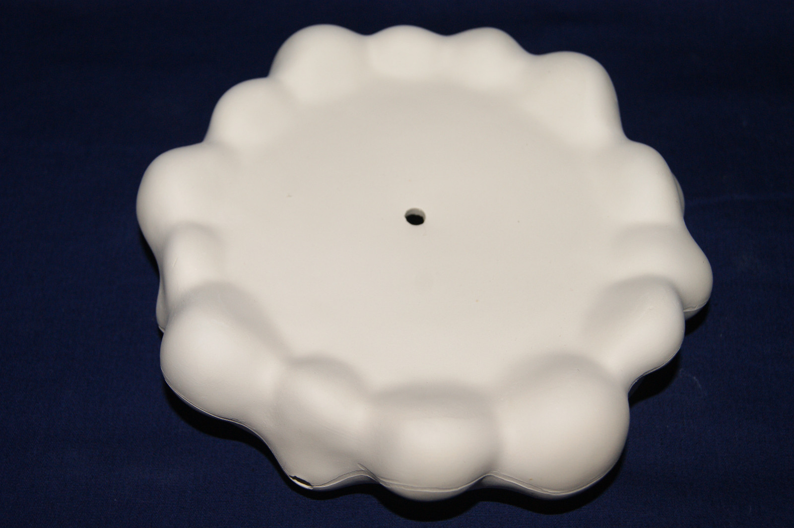 Vintage Ceramic Bisque - Ready to Paint - 3 Round Bases ONLY to Insert Light  7