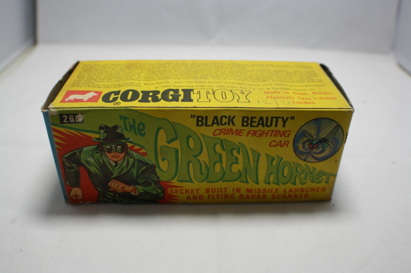 CORGI 268 GREEN HORNET BLACK グリーンホーネット CORGI 268 GREEN HORNET CAR, THE BLACK BEAUTY EXCELLENT