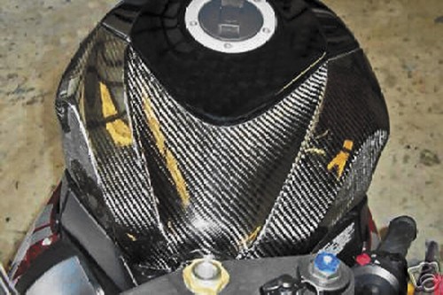 Kawasaki ZX4R ZX4RR Carbon Fiber Print Tank Pad w/ Logo