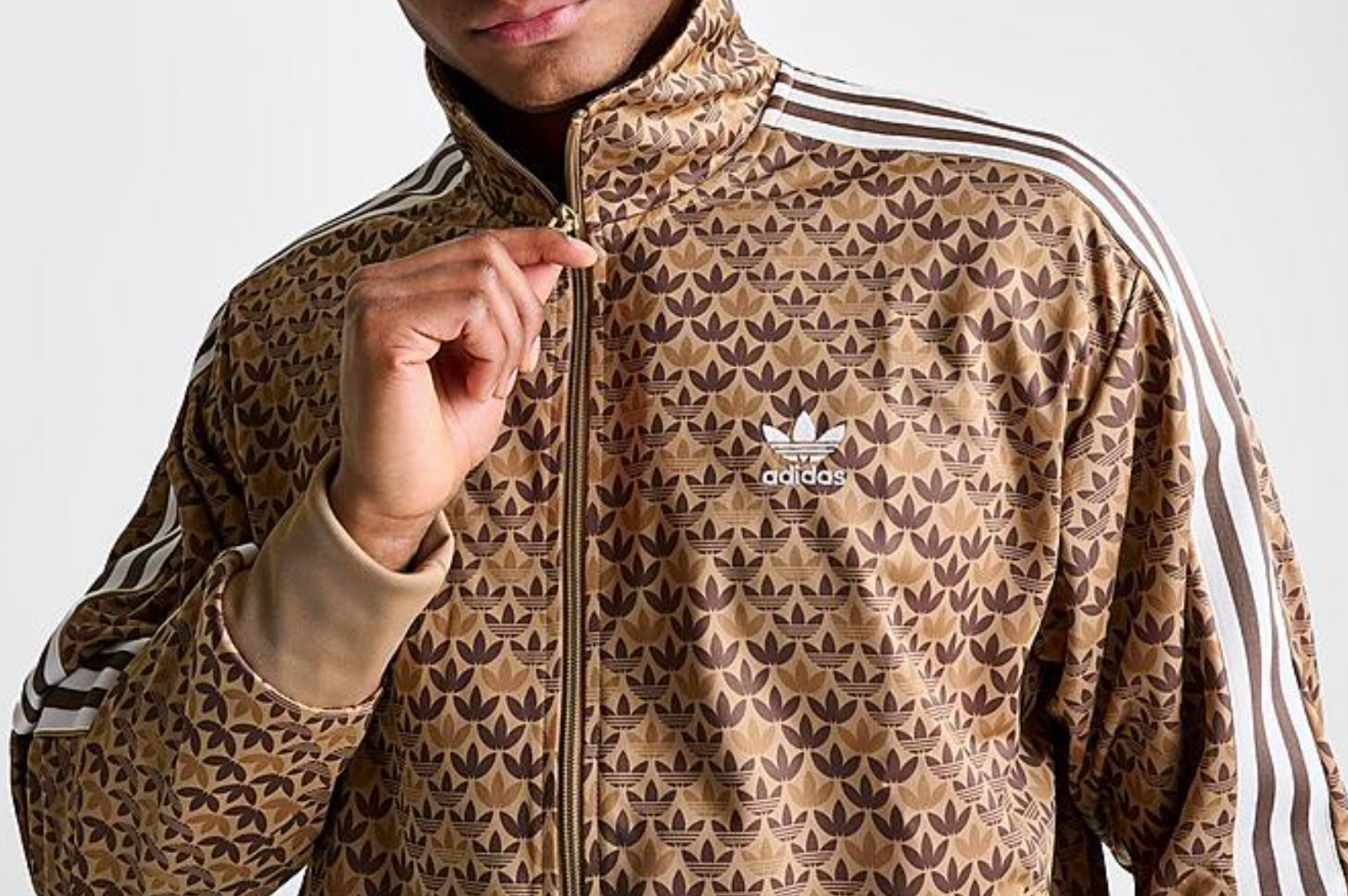 Pre-owned Adidas Originals Men's  Firebird Monogram Track Jacket Size 2xl 2925 In Brown
