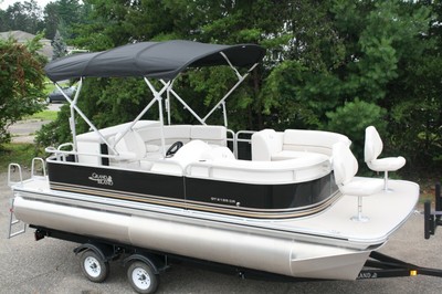 New 21 ft bow Fish with 115 hp and bunk trailer.