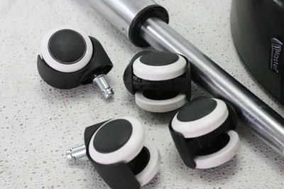 Master Massage Deluxe Glider Rolling Stool Larger Seat Better Wheels Grab Bar