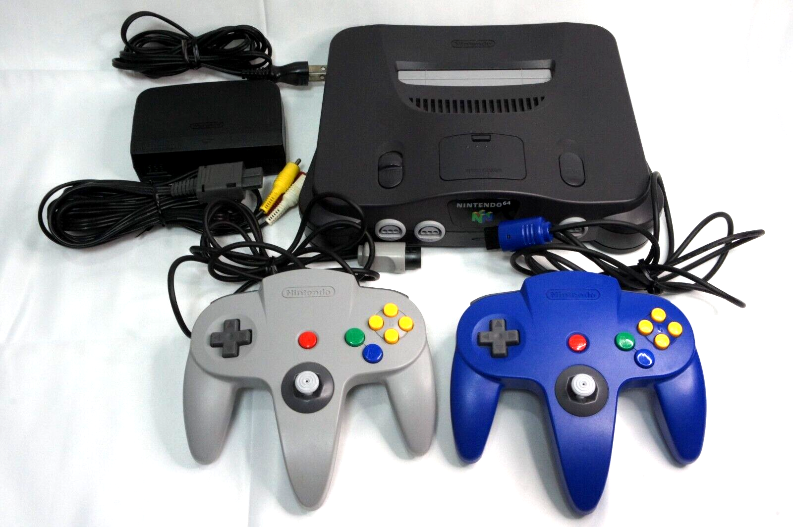 Nintendo 64 Console Black NTSC-J N64 with Controllers Japan