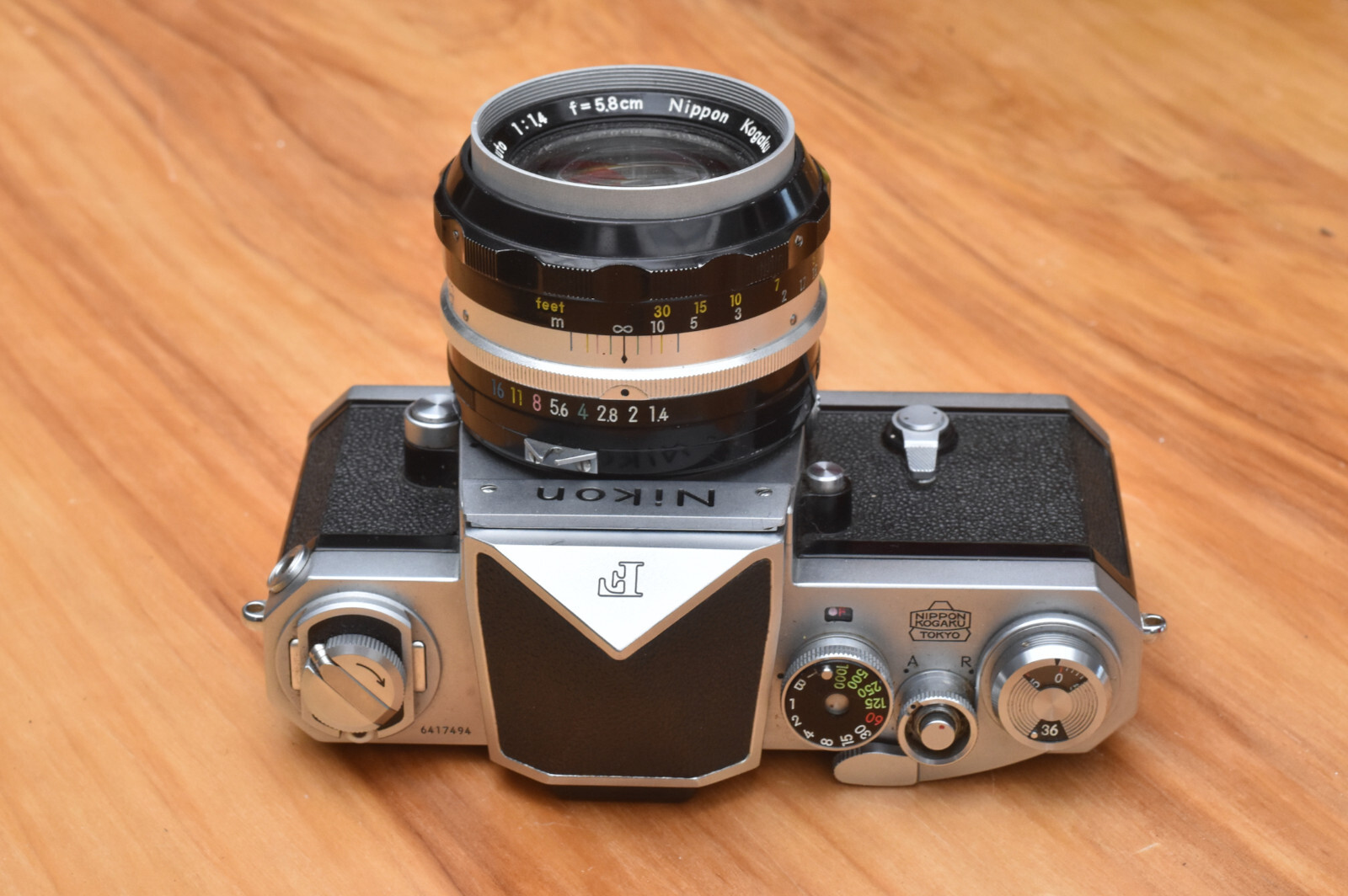 ニコン　Nikon F Early Nikon F SLR 64 Series with Rare 5.8cm f1.4 lens