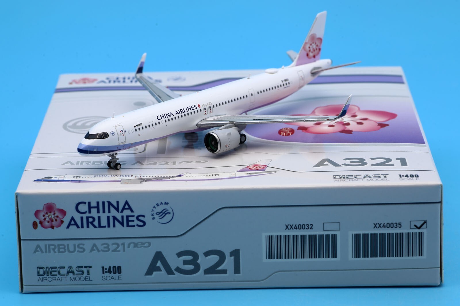 JC Wings 中華航空 CAL 1:400 A321neo B-18101 JC Wings 1:400 China Airlines Airbus A321NEO Diecast