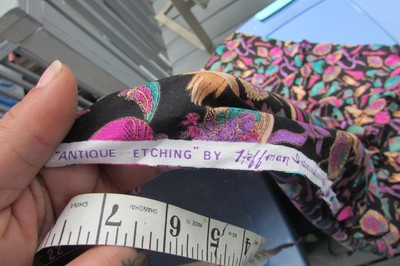 Fabric Antique Etchings Victorian Shoes Parasol Fan Hat 2y Beautiful Vintage