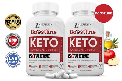 Boostline Keto ACV Extreme Pills 1675 MG Stronger Than Gummies Keto Support  2Pk