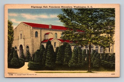 Washington,DC Pilgrimage Hall Franciscan Monastery Vintage Postcard