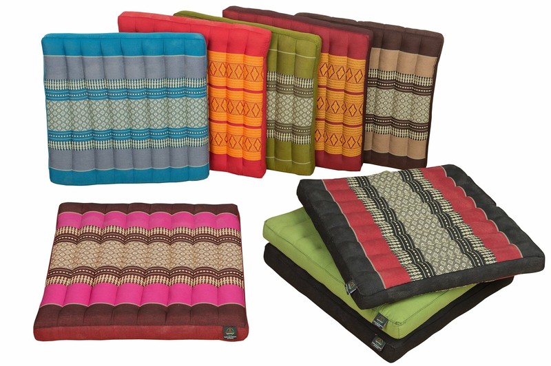 Thaikissen 50x50 Sitzkissen Kapok Thaisitzkissen Bodenkissen Zabuton Auflage